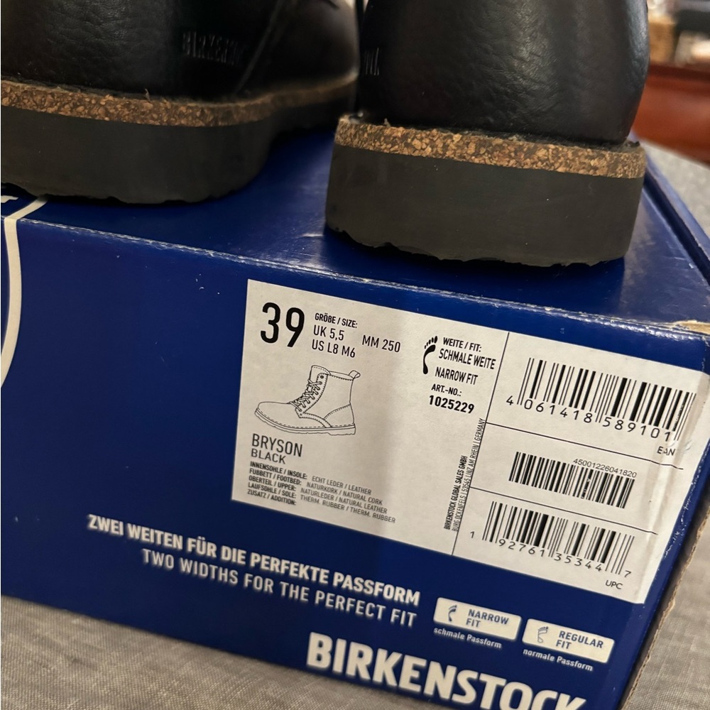 Birkenstock schmale weite narrow fit  very good condition,39 Black Leather Boots - Picture 2 of 10